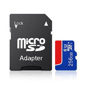 NNBMNB マイクロSDカード 256GB クラス10 U3 microSDカード 4Kビデオ/スマホ/ラップトップ/タブレット用メモリーカード 赤青 256GB