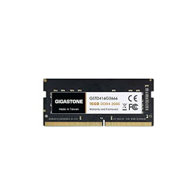 Gigastone ノートPC用メモリ DDR4 16GBx1枚 DDR4-2666MHz PC4-21300 CL19 1.2V SODIMM 260 Pin Unbuffered Non-ECC Memory Module Ram Upgrade