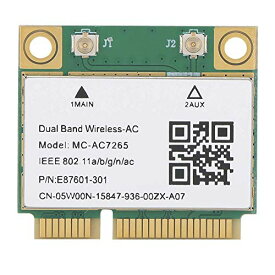 デュアルバンドワイヤレスMC?AC7265ネットワークアダプターPCI Expressハーフネットワークカード、2.4/5G、Bluetooth 4.2ギガビットWiFiアダプター、802.11a/b/g/n/ac