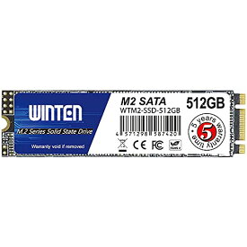 WINTEN 内蔵 SSD 512GB M.2 2280 3D NAND SATA3 6Gb/s (最大読取 530MB/s 最大書込 500MB/s) 5年保証 WTM2-SSD-512GB 国内正規代理店品