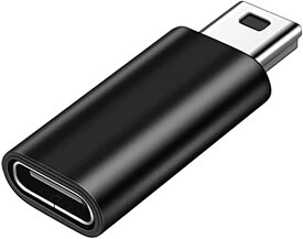 オーディオファン USB変換アダプタ miniUSB (オス) -USB-C (メス) ミニUSB Bタイプ USB2.0 変換コネクタ 充電転送対応 ブラック