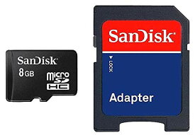 サンディスク SanDisk microSDHC 8GB クラス4 SDアタプタ付 並行輸入 バルク品