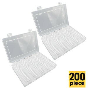 【送料無料】コインカプセル 33.5mm ケース 記念コインケース 収納 ケース付き 200個 SN-381-CC