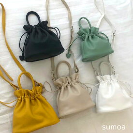 巾着　バック　キンチャク　ミニショルダーバック　サコッシュ　ポシェット　ミニバック　きんちゃく　ハンドバック　レディース　トートバック　ショルダーバック　ミニマル　春夏　秋冬　小さめ　斜め掛け　肩掛け　マザーバック　2way　スマホ　ミニショルダー　ポーチ