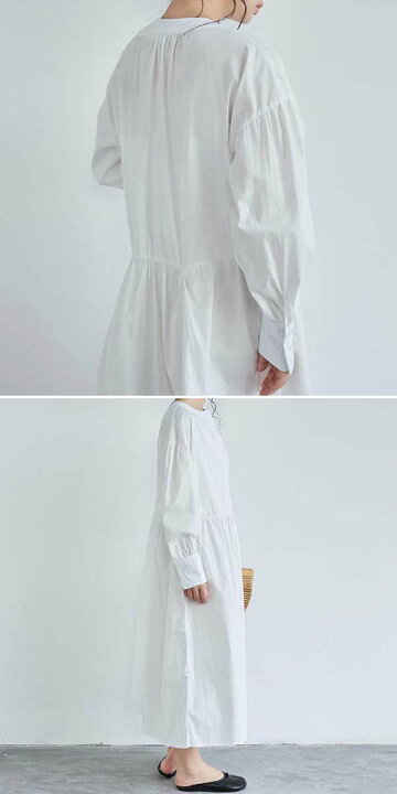 楽天市場】シャツワンピース ギャザーワンピース ロングワンピース  