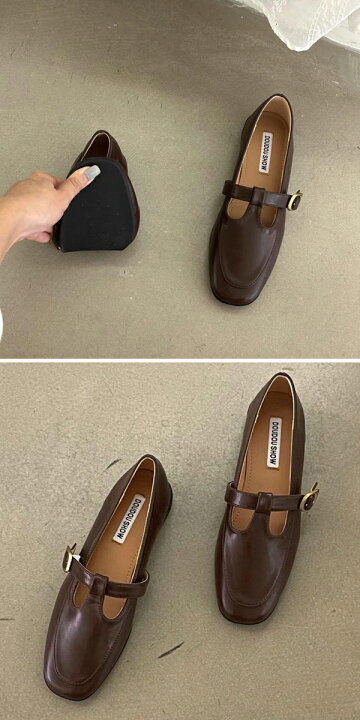 楽天市場】ローファー ベルトパンプス フラットシューズ モカシン 