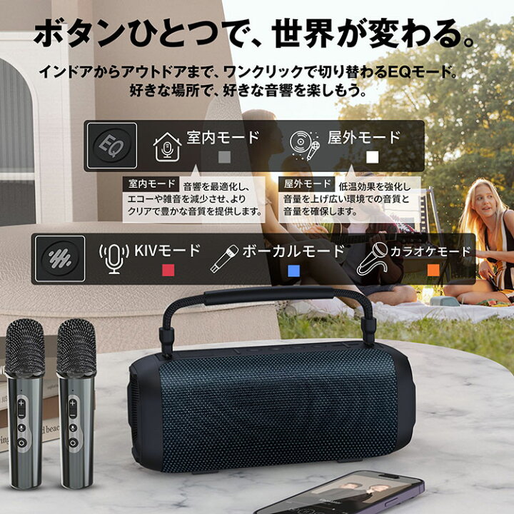 楽天市場】大音量 多機能 防水 IPX7 スピーカー ポータブル拡声器 