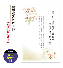 喪中はがき 喪中 ハガキ 喪中葉書【カラー11】 寒中見舞い ポストカード 私製はがき1-2営業日のスピード発送