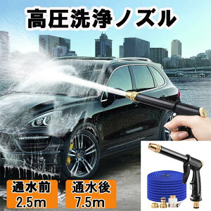 電源不要 伸縮 散水ホース 高圧洗浄ノズル 洗車 伸びるホース 洗車フォームガン 高圧洗浄ノズル 洗車 水道ホース 伸縮ホース 3倍伸びる 水撒きホース 伸びるホース 収納 ガーデニング 花園