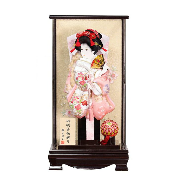 楽天市場】送料無料 東玉作 13号 振袖押絵 アクリルケース入り羽子板 