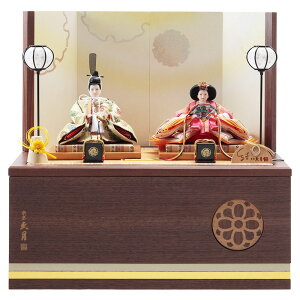 送料無料 久月作 雛人形 着付師:藤佳 結シリーズ 衣装着親王飾り 木製収納台飾り 【冬】 〈お雛様 お雛さま おひな様 お雛飾り お内裏様 収納飾り 収納タイプ飾り 収納ケース飾
