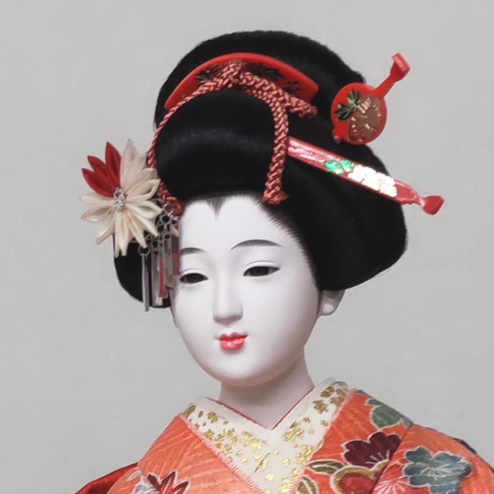 楽天市場】送料無料 久月作 日本人形（尾山人形） 10号 正絹友禅 着尺