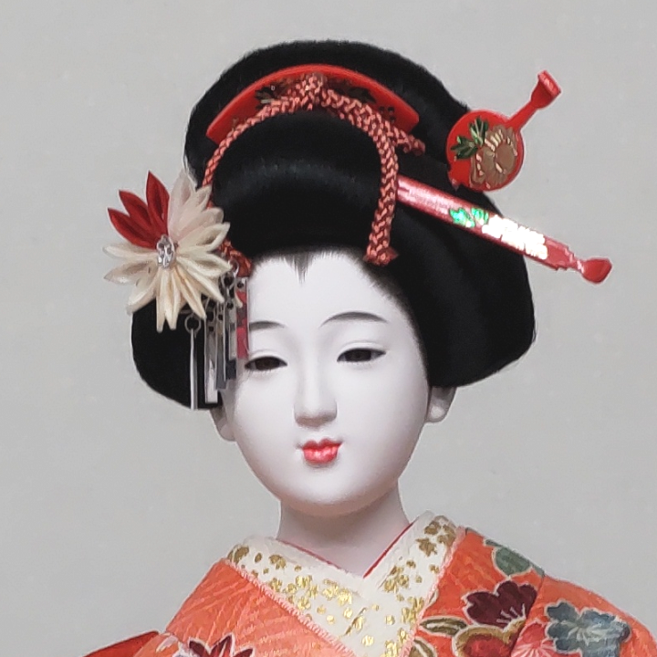 楽天市場】送料無料 久月作 日本人形（尾山人形） 10号 正絹友禅 着尺