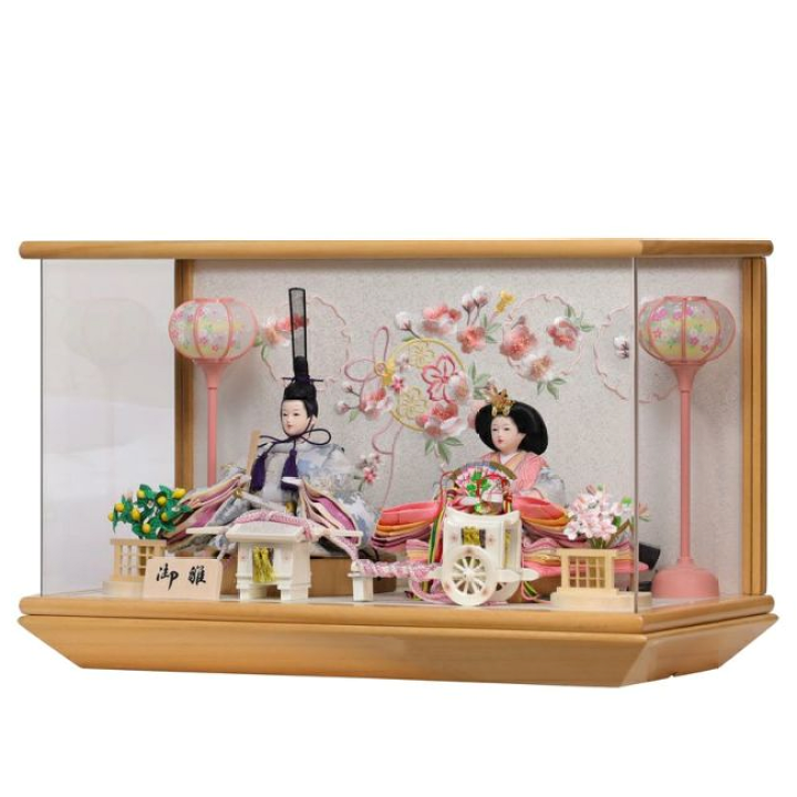 新品ケース入りひな人形東玉寿々喜雛優川島織