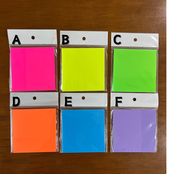 楽天市場】半透明カラー 蛍光フィルム付箋 (h98)50枚 75×75mm 50×75mm