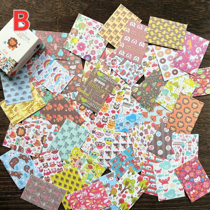 楽天市場】LABEL STICKER箱(s161)48枚入 たくさん シール ステッカー  
