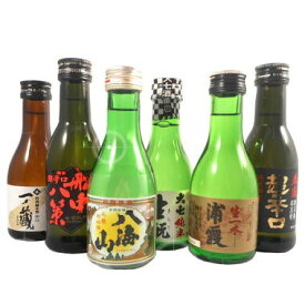 日本酒飲み比べセット 本州のみ送料無料 180ml×6本 司牡丹、八海山、浦霞、一ノ蔵、大七、春鹿 ミニボトル 熨斗対応 包装対応 メッセージカード対応 あす楽 お酒 お中元 プレゼント Gift
