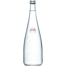 本州のみ送料無料 evian エビアン グラスボトル 瓶 750ml 12本 正規輸入品 フランス ナチュラルミネラルウォーター スティル ケース販売 コンビニ受取対応商品 お歳暮 プレゼント