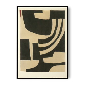 Beige and black with by Leise Dich Abrahamsen アートポスター A3サイズ 北欧 フレーム付 モダン アート ポスター インテリア アートパネル インテリアポスター クラフトポスター アートプリント ライゼ