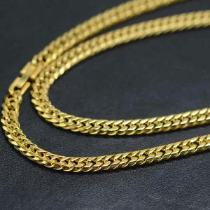 ���[���֑������� �약 �S�[���h 6mm�� ���܂����S�[���h6�ʃJ�b�g�_�u���약�l�b�N���X�`�F�[�� �T�[�W�J���X�e�����X�� �C�I���v���[�e�B���O 40cm�`60cm