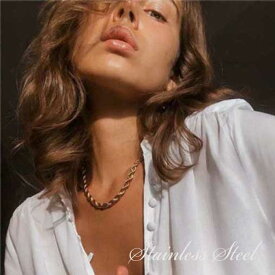 ゴールドロープチェーン パイプロープ サージカルステンレス製6mmフレンチロープチェーン 2カラー イオンプレーティング加工 金属アレルギー対応 ロープチェーン 太め サージカルステンレス製