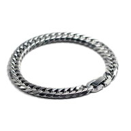 喜平ブレスレット メンズブレスレット 中折れ金具 サージカルステンレス製10mm幅 6面カットダブル喜平ブ…