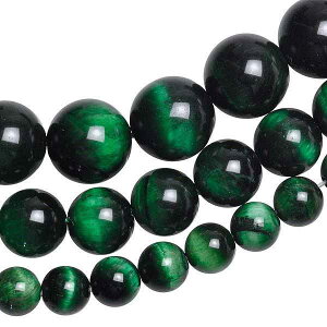 ストラップパーツ ビーズ アクセサリー道具 材料 手芸 ハンドクラフト 楽器 コレクション 天然石 クォーツ キャッツアイ 染色 丸玉 1連 判断力を高める石 猫目効果 シャトヤンシー 鑑別済み