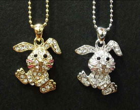 ネックレス ペンダント レディースアクセサリー アクセサリー ファッション ラインストーン きらきら ラビット うさぎ 人気 首飾り アクセ アクセサリ レディース 女性 キラキラ 女性用 石 装飾 ストーン