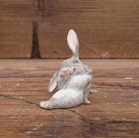 オブジェ 置き物 インテリア雑貨 家具 インテリア 兎 ウサギ うさぎ 表情が独特なウサギ たくらみ笑顔 オーナメント 一風変わった雰囲気 素敵 表情独特 インテリアの雰囲気づくり オススメ