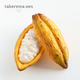 食べられない カカオ ポッド（カカオの実） カット イエロー｜カカオ チョコ ショコラ チョコレート 食品サンプル サンプル品 レプリカ 見本 造花 フェイク 展示 材料 店舗 装飾 ディスプレイ フルーツ バレンタイン ギフト プレゼント 食べれません taberemasen