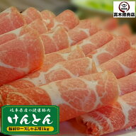 【送料無料】 豚肉 肩ロース しゃぶしゃぶ用 1kg （ 250g × 4 ） 国産 けんとん豚 岐阜県 肩ロース 薄切…