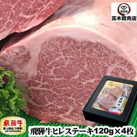 父の日 ギフト 飛騨牛 ヒレ ステーキ 120g × 4枚 【化粧箱入】 【送料無料】 a5 飛騨牛 肉 フィレ ヒレ 牛肉 黒毛和牛 内祝い お取り寄せ グルメ 贈り物 プレゼント