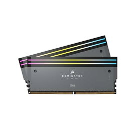 CORSAIR DDR5-6000MHz デスクトップPC用メモリ DOMINATOR TITANIUM DDR5シリーズ (PC5-48000) AMD EXPOメモリキット 64GB グレー 32GB 2枚 CL30 CMP64GX5M2B60