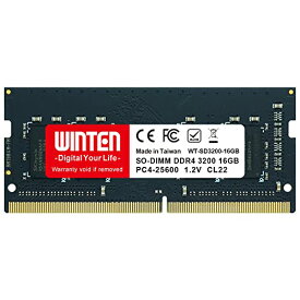 WINTEN ノートPC用 メモリ 16GB PC4-25600(DDR4 3200) 製品5年保証 DDR4 SDRAM SO-DIMM 内蔵メモリー 増設メモリー WT-SD3200-16GB 5638
