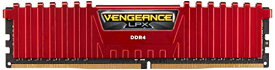 CORSAIR DDR4 デスクトップPC用 メモリモジュール VENGEANCE LPX Series レッド 8GB 2枚キット CMK16GX4M2A2666C16R