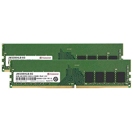 Transcend デスクトップPC用メモリ PC4-25600(DDR4-3200) 8GBx2枚 1.2V 288pin U-DIMM 1Rx8 (1Gx8) CL22 無期限保証 JM3200HLB-16GK