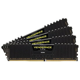 CORSAIR DDR4 デスクトップPC用 メモリモジュール VENGEANCE LPX Series ブラック 16GB 4枚キット CMK64GX4M4A2666C16