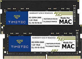 Timetec DDR4 Mac用 2666MHz PC4-21300 SODIMM Memory Apple 専用増設メモリ 16GB(2x8GB)