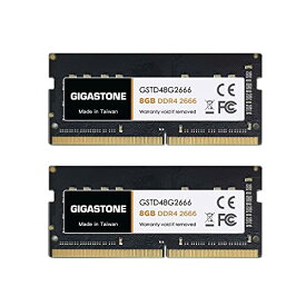 メモリ DDR4 Gigastone ノートPC用メモリ DDR4 8GBx2枚 (16GB) DDR4-2666MHz PC4-21300 CL19 1.2V 260 Pin Unbuffered Non-ECC SODIMM Memory Mod