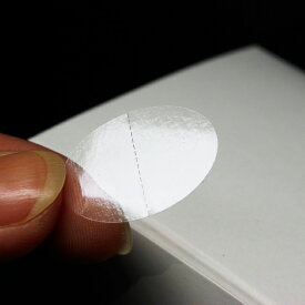 封印シール（ミシン目入・16×23mm）透明　楕円　業務用封印シール（2000枚入）【100シート入（1シートに20枚）】日本製