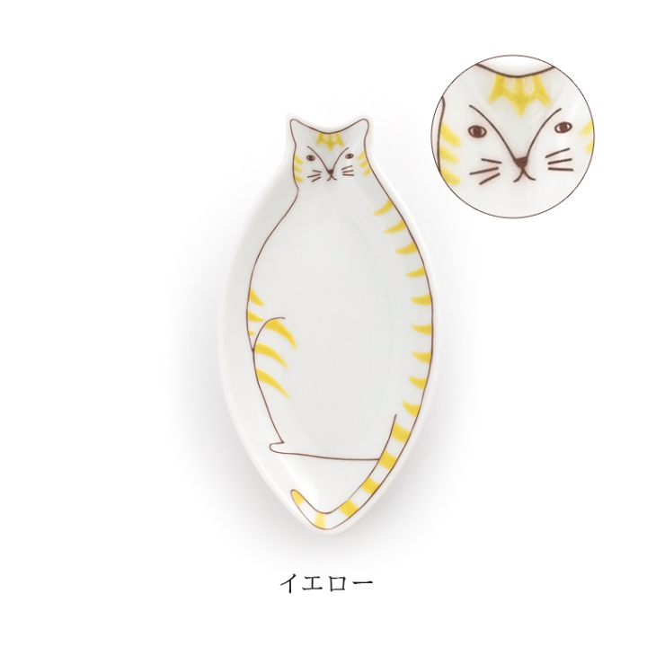 断*中様 【新品未使用】【希少】猫村さん豆皿桐箱セット neco皿 ねこざら 5Pset 木箱セット 303302B500[波佐見焼 猫 皿 小皿