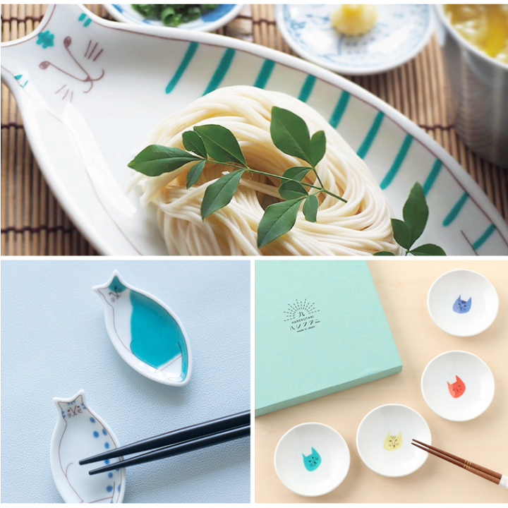 楽天市場】小皿 l ネコ 豆皿 ハレクタニ 【5点セット】 九谷焼 日本製