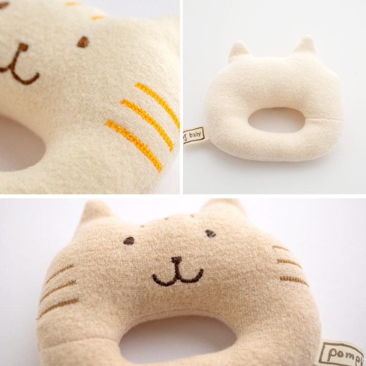 楽天市場】ガラガラ l オーガニック コットン 100% にゃんこ 日本製 無 