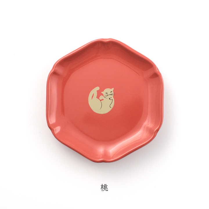 楽天市場】小皿 l まんまる猫 輪花皿 抗菌 抗ウイルス 越前漆器 越前塗
