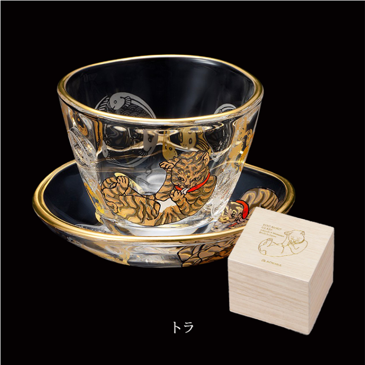 楽天市場】グラス セット l 江戸猫ぐらす 盃 ＆ 豆皿 歌川国芳