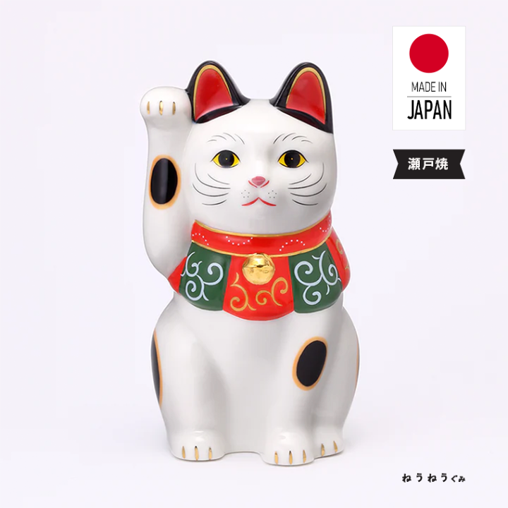 楽天市場】招き猫 l 唐草招き猫 中 右手 瀬戸焼 日本製 l ネコ ねこ