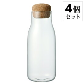 キャニスター ガラス おしゃれ KINTO キントー BOTTLIT(ボトリット) 600ml 27682 [4個セット] 【 保存容器 密閉 ボトル コーヒー豆 グラノーラ キッチン用品 デザイン シンプル 】 ポイント10倍