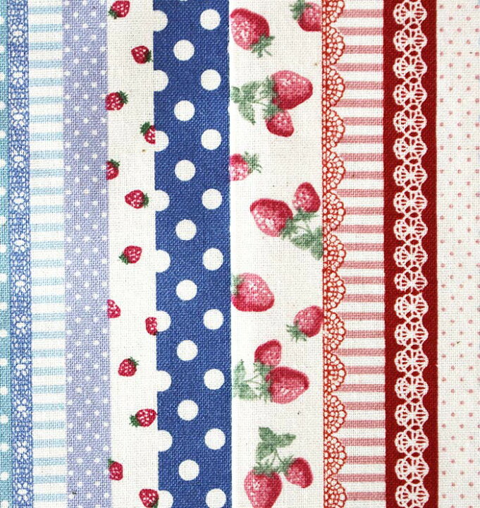 楽天市場】[カット済]いちごのストライプ2色【ランチョンマット  