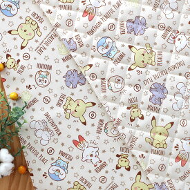 [カット済]ポケピース お星さま【スモック】 材料セット/キャラ 女の子 男の子 簡単 手作り 生地 初心者 スモッグ 子供 ハンドメイド 手芸セット 95 100 110 115 120 3歳 4歳 5歳 保育園 幼稚園 入園準備 入園 準備 かわいい テッテ