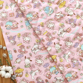 [カット済]サンリオ キャラクターズ【選べるバッグ 手作りキット】材料セット/キャラ キルティング生地 簡単 サイズオーダー 布 生地 レッスンバック 絵本バッグ 靴袋 シューズバッグ ピアニカバッグ メロディオン入れ 作り方付き 初心者 キット 保育園 テッテ